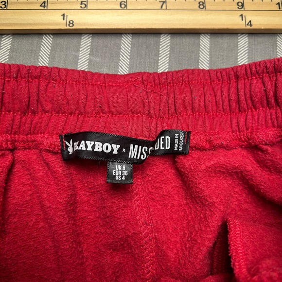 Playboy Track and Field graphic sweatpants Red Women's Size 4 - Picture 4 of 6